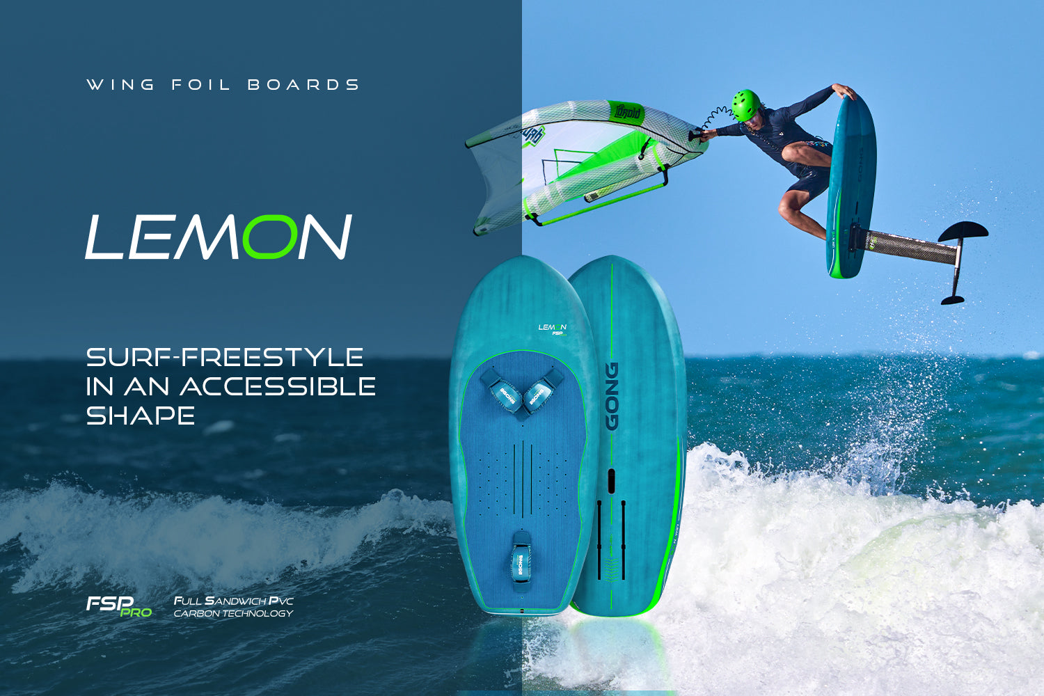 GONG Wing Foil Board Lemon FSP Pro GONG Galaxy