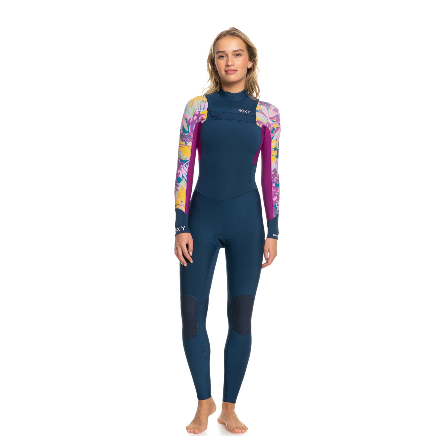 Roxy | Women Fullsuit  Swell Series 4/3 Chest Zip - Anthracite Hot Tropics Swim
