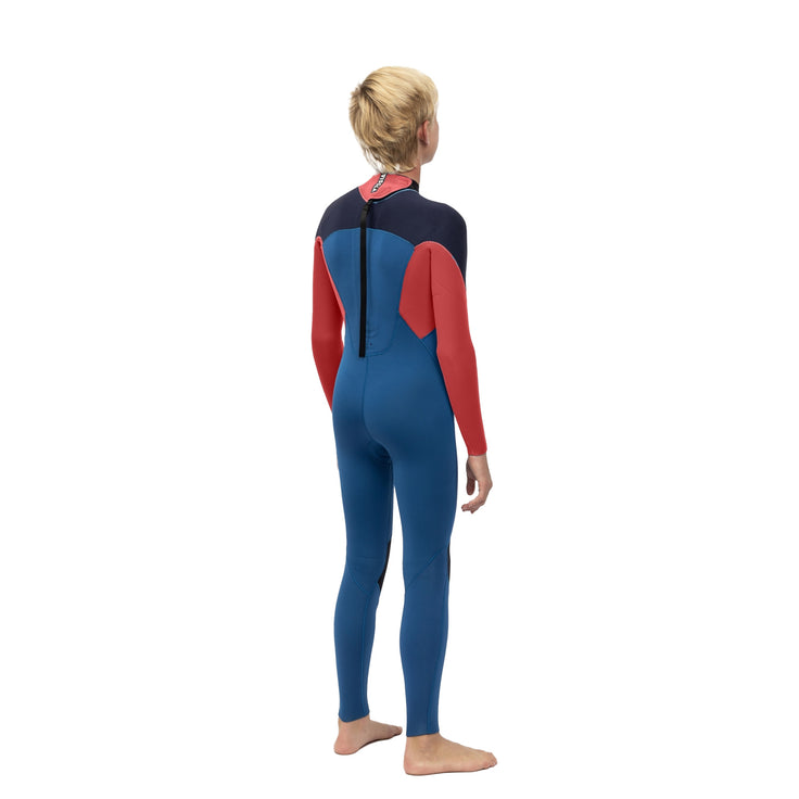 Vissla | Boys Full Suit 7 Seas  Boys Back Zip 4/3 - Light Slate