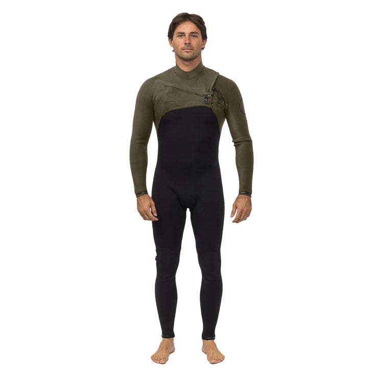 Vissla | Men Full Suit High Seas Chest Zip 4/3 - Army