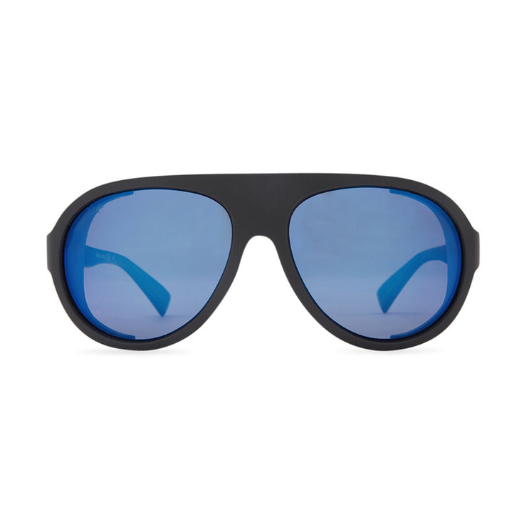 Vonzipper | Esker Polarized Plus Sunglasses - Black Satin / Wildlife Blue Chrome Polarized+