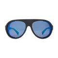 Vonzipper | Esker Polarized Plus Sunglasses - Black Satin / Wildlife Blue Chrome Polarized+
